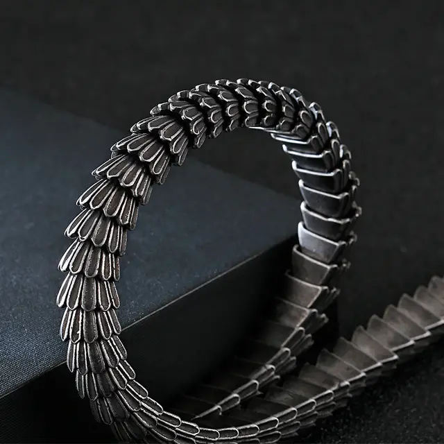 Europe And America Creative Cast Snake Scales Men's Bracelet Retro - Shop at LoveMi