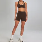 Dark Brown Bra Shorts