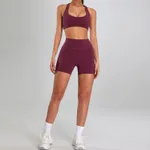Purple Red Bra Shorts