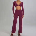 Purple Red Long Sleeved Pants