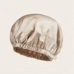 Double Layer Silk Nightcap Fabric Soft Protection Hair Head Circumference Adjustable - Flesh Color-31Cm - View 1
