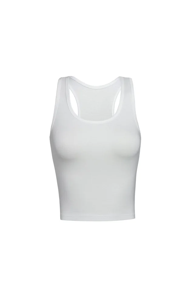 Summer Vest Sleeveless Skinny Slimming T shirt Beige - Shop at LoveMi