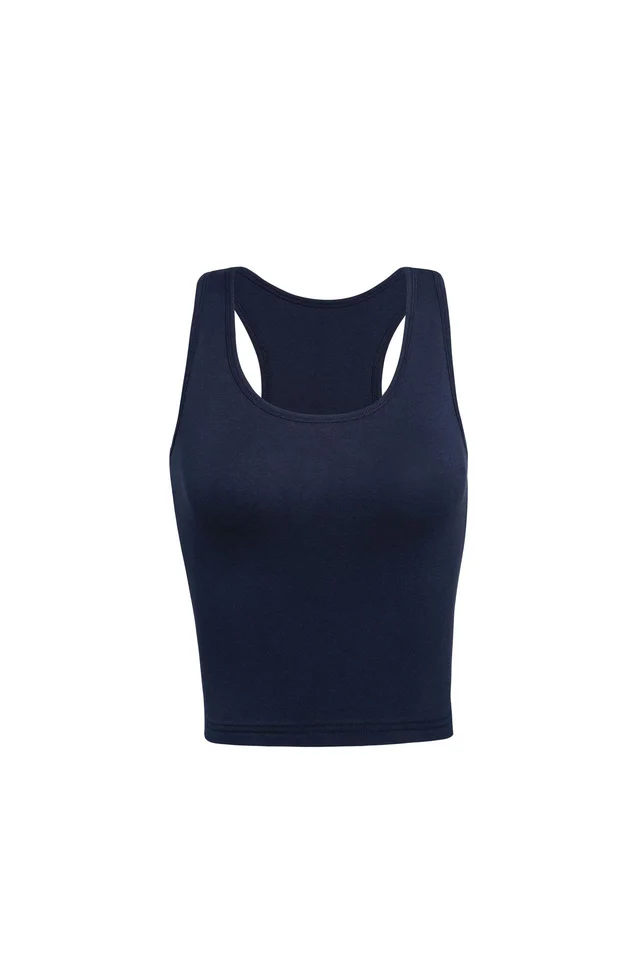 Summer Vest Sleeveless Skinny Slimming T shirt Navy Blue - Shop at LoveMi