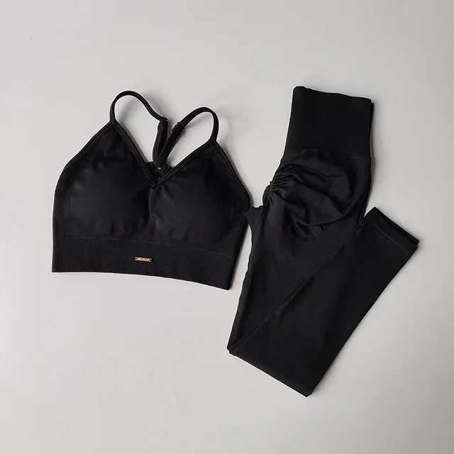 Women's Quick drying Sports High Waist Tight Seamless Suit Black - Shop at LoveMi