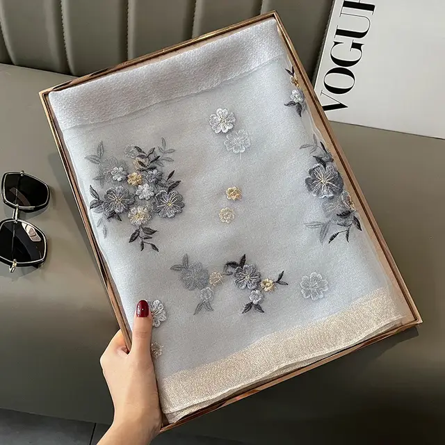 Women's Wild Korean Style Affordable Luxury Style Autumn And Winter Warm Scarf Gray - Shop at LoveMi