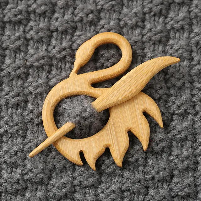 Wooden Animal Carving Brooch Gift Swan - Shop at LoveMi