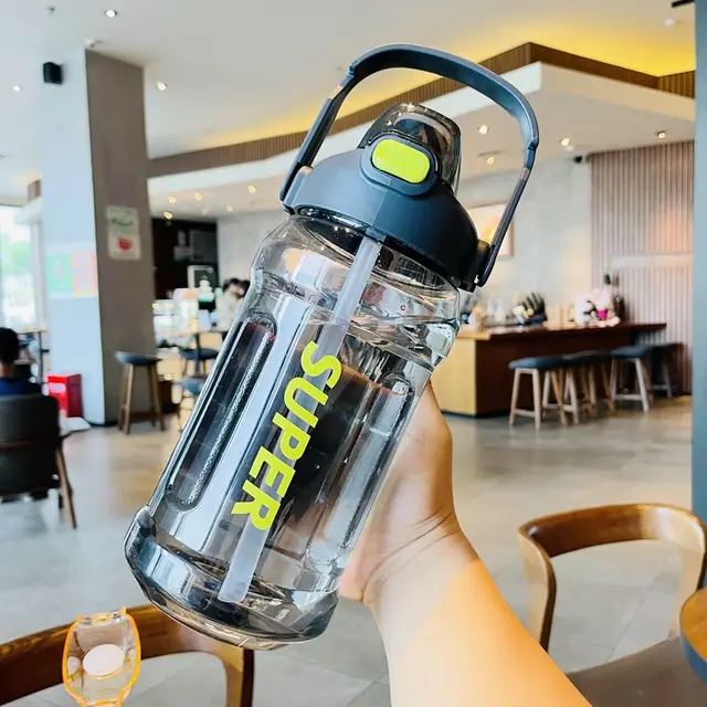 Large Capacity High Temperature Resistant Sports Cup With Lid Black - Shop at LoveMi
