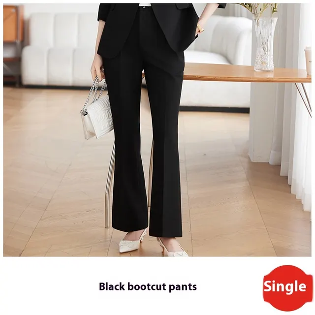 Suit Jacket Business Wear Temperament Annual Meeting Host Suit Black Bootcut Trousers - Shop at LoveMi