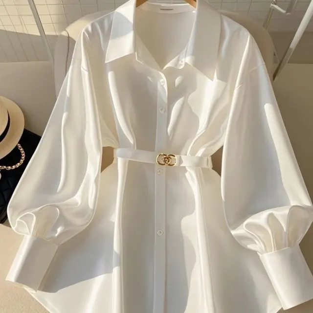 Women's Shirt Light Luxury Design White Top White - Shop at LoveMi