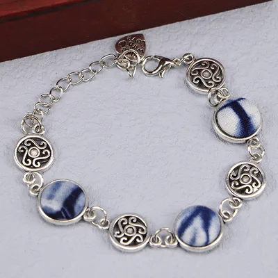 Ethnic Blue Dyed Tie dye Bracelet Hand stitched 16 Colors - Shop at LoveMi
