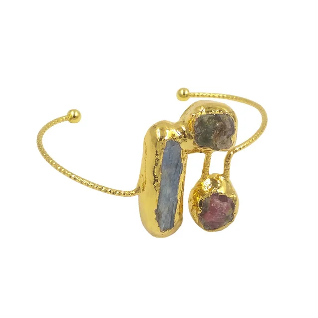 Classical Design Irregular Tourmaline Blue Stone Adjustable Bracelet Bracelet - Shop at LoveMi