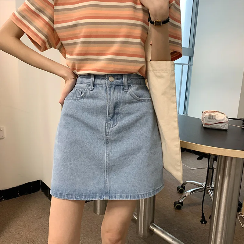 Denim Skirt Women's Summer New Blue - Shop at LoveMi