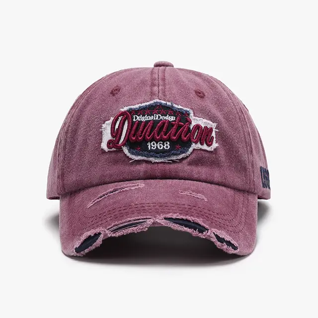 Spring Soft Top Letter Three dimensional Embroidery Men's Baseball Cap Wine Red - Shop at LoveMi