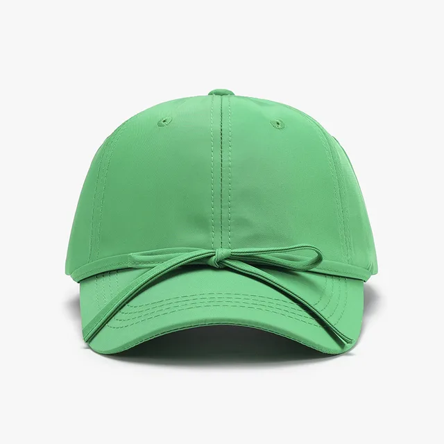 Spring And Autumn Bowknot Quick drying Soft Top Women's Baseball Cap Green - Shop at LoveMi