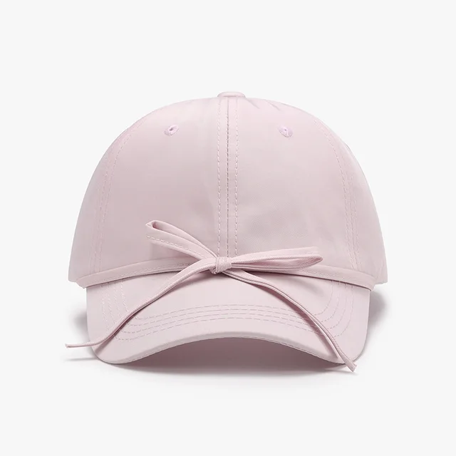 Spring And Autumn Bowknot Quick drying Soft Top Women's Baseball Cap Pink - Shop at LoveMi