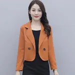 Short Suit Coat Women's All-match Wool Top - Orange