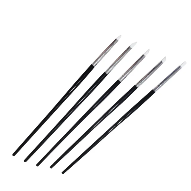 Painted Hollow Carved Nail Art Super Soft Silicone Pen Set 5 Pieces Suit - Shop at LoveMi