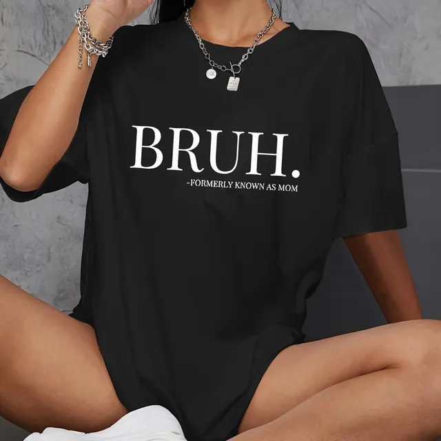 Monogramed Crewneck Sports T shirt Black - Shop at LoveMi