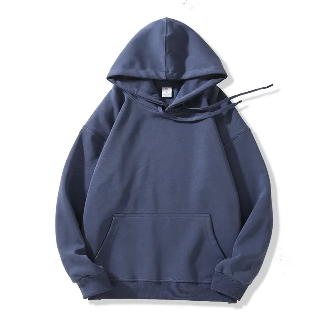 Loose Fashion Hooded Couple Coat Haze Blue - Shop at LoveMi