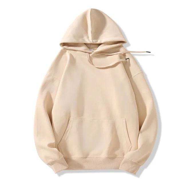 Loose Fashion Hooded Couple Coat Rice Apricot - Shop at LoveMi