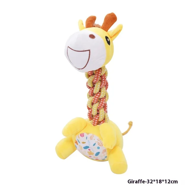 Dog Anti stuffy Bite resistant Bends And Hitches Plush Toy Giraffe Timmy - Shop at LoveMi