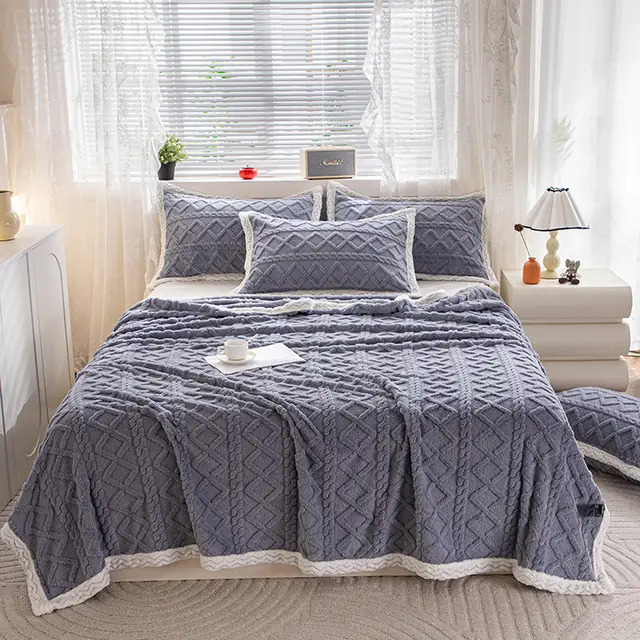 Multi Functional Modern Simplicity Blanket Sofa Blue And Gray - Shop at LoveMi