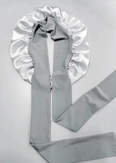 Simple Hair Care Wide brimmed Lace up Hat Silver - Shop at LoveMi