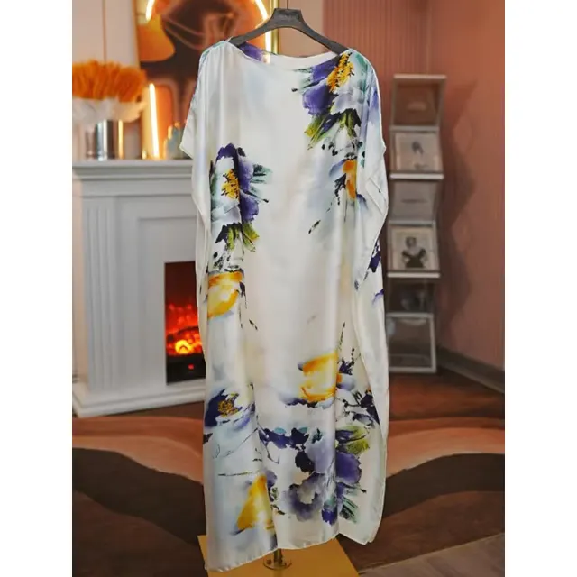 Women's Split Shawl With Contrast Color Pattern Malay Clothing 6Color - Shop at LoveMi