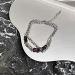 Dark Red Bamboo Bracelet