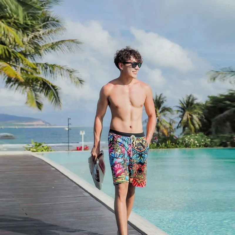 Parent child Swimsuit A Family Of Three Sunscreen Skirt Conservative Couple Family Pack Men'S Beach Pants L - Shop at LoveMi