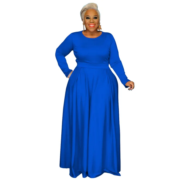 Women's Autumn New Solid Color Casual Two piece Suit Blue - Shop at LoveMi