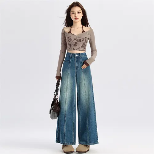 Retro Blue Cropped Pants