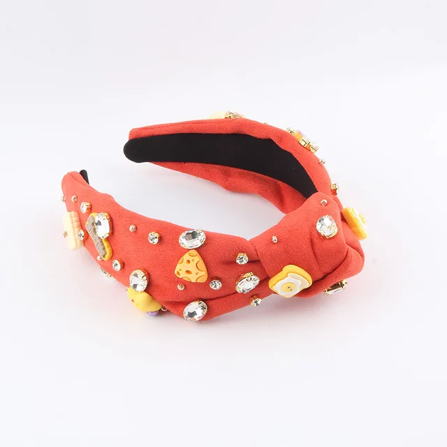 New Fashion European And American Style Green Fabric Knotted Diamond laid Headband I - Shop at LoveMi