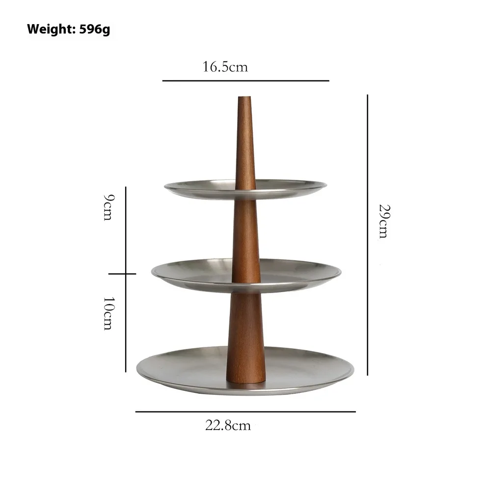 Matte Stainless Steel Storage Rack Mid-ancient Entrance Decoration - Three Layers - View 1