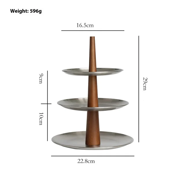Matte Stainless Steel Storage Rack Mid ancient Entrance Decoration Three Layers - Shop at LoveMi
