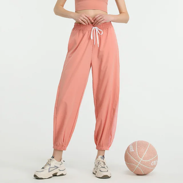 Loose High Waist Quick dry Pants European And American Peony Pink - Shop at LoveMi