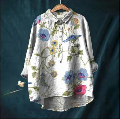 Casual Long Sleeve Shirt Animal Print Hawaiian Long Sleeve Blouse Acs2 4Xl - Shop at LoveMi