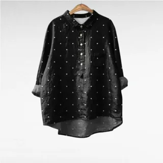 Casual Long Sleeve Shirt Animal Print Hawaiian Long Sleeve Blouse - Color 11