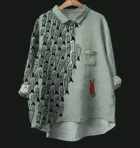 Casual Long Sleeve Shirt Animal Print Hawaiian Long Sleeve Shirt Color 37 5Xl - Shop at LoveMi