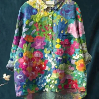 Women's Loose Printed Crew Neck Casual T shirt Style 13 Xl - Shop at LoveMi