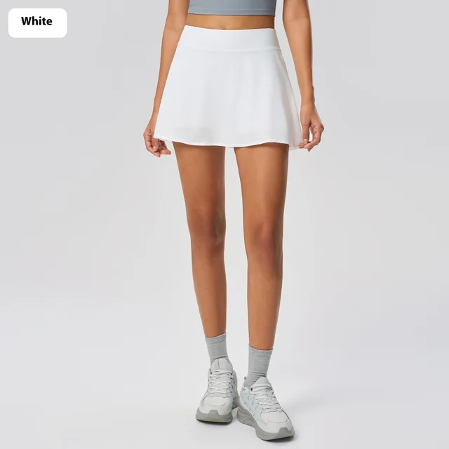 Sports Skirt Cover Thin Band Lining Tennis Skirt White - Shop at LoveMi