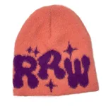 New Mink-like Knitted Jacquard Hat - Orange