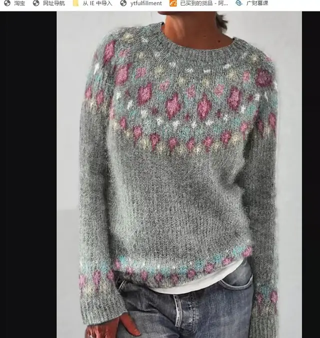 Round Neck Loose And Stylish Long Sleeves Sweater 2 - Shop at LoveMi