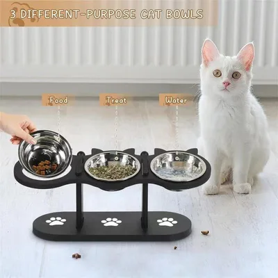 Vertical Pet Feeder Adjustable Wooden Dining Table Pet Feeder - Shop at LoveMi