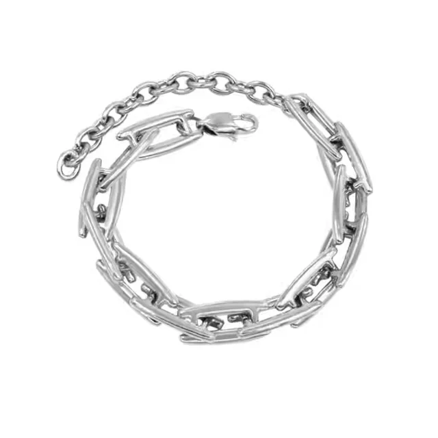 Non fading Titanium Steel Advanced Design Men's Bracelet Titanium Steel Bracelet M262 - Shop at LoveMi