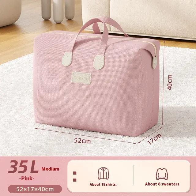 Moving Packing Luggage Quilt Storage Bag 35L Lotus Root Pink - Shop at LoveMi