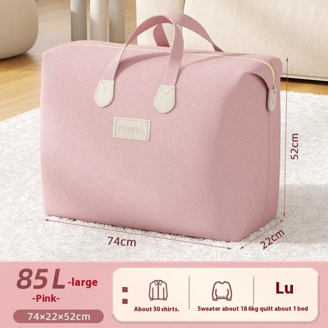 Moving Packing Luggage Quilt Storage Bag 85L Lotus Root Pink - Shop at LoveMi