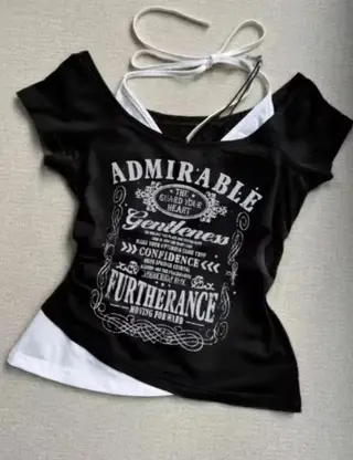 Women's Fashion New Harajuku Punk Top - Black
