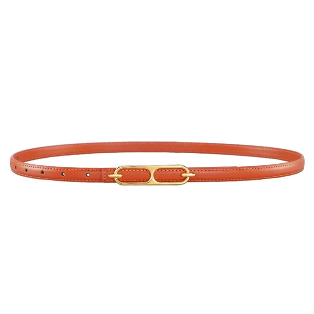 All match Suit Waist tight Dress Decoration Geometric Belt Orange - Shop at LoveMi