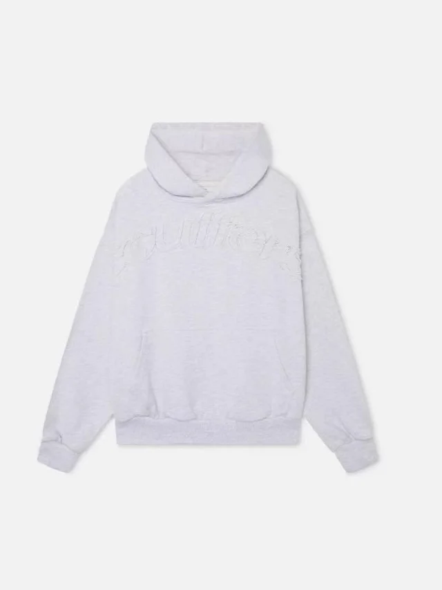 Loose And Comfortable Letter Print Sweatshirt Daily Commute Light Gray - Shop at LoveMi
